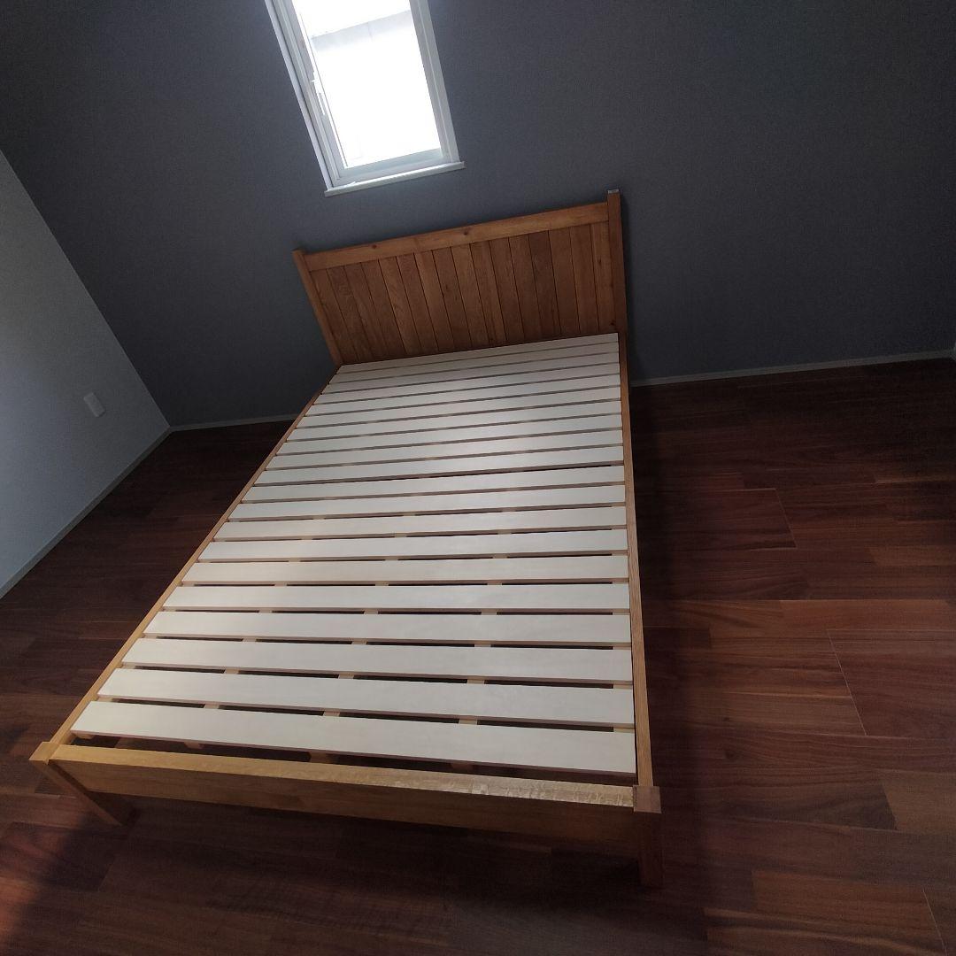 関家具 ダブルベッド IKEAマットレス付き 展示品(2601C-1)