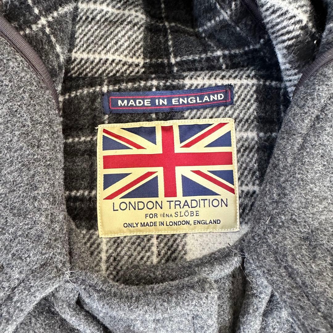 美品LONDON TRADITION ダッフルコート グレー　スローブイエナ36