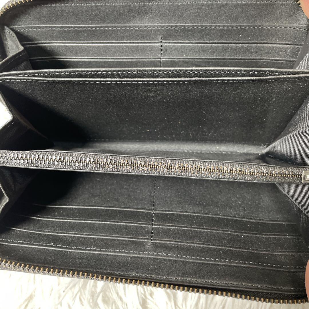 美品　ポロラルフローレン　ラウンドファスナー　長財布　レザー　ポロベア　スキー