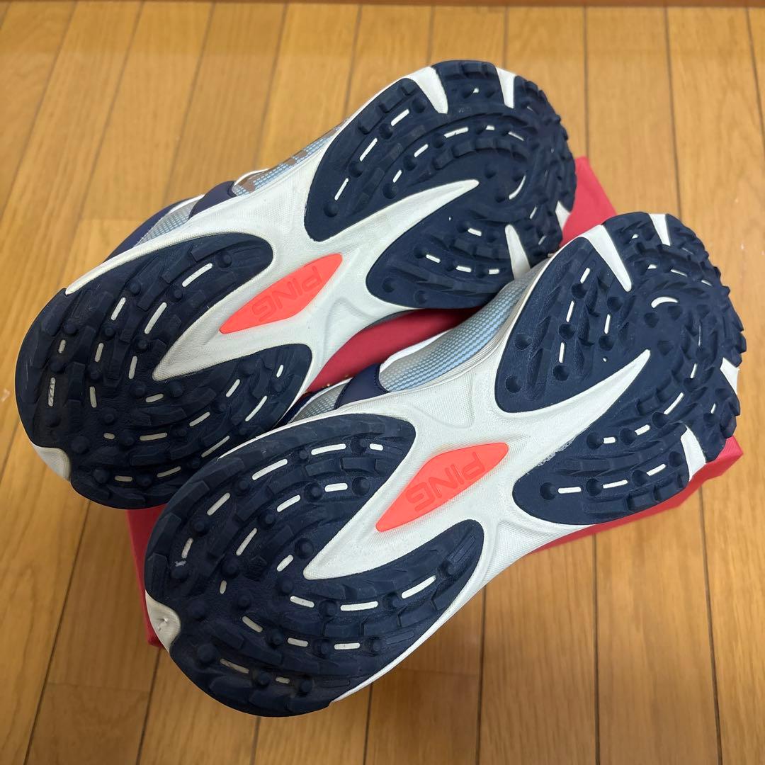 PING スパイクレスジーコントロールワンゴルフシューズ オレンジ