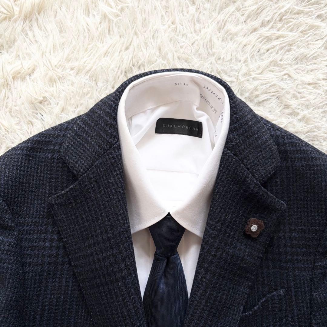 <ハンガー>LARDINI ネイビー ウール チェスターコート 44