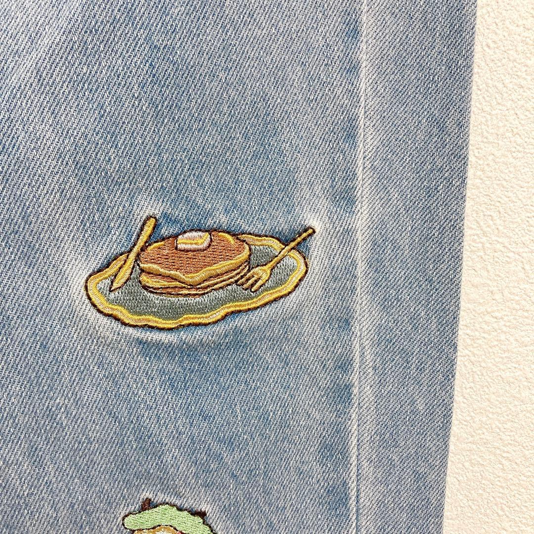 yukiemon　おまもりデニムパンツ　うすめ　M　猫　くま　スイーツ