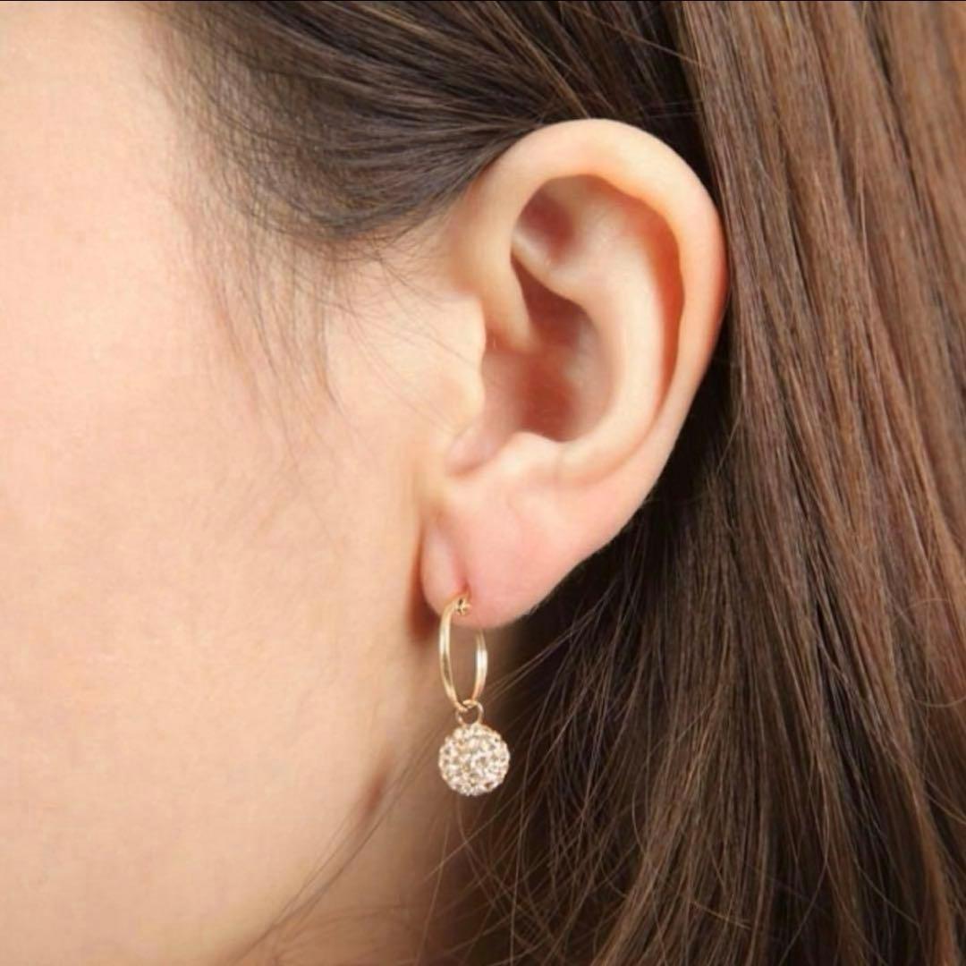 新品 K10 イエローゴールド フープ 10金ピアス 刻印あり 上質 日本製♡②