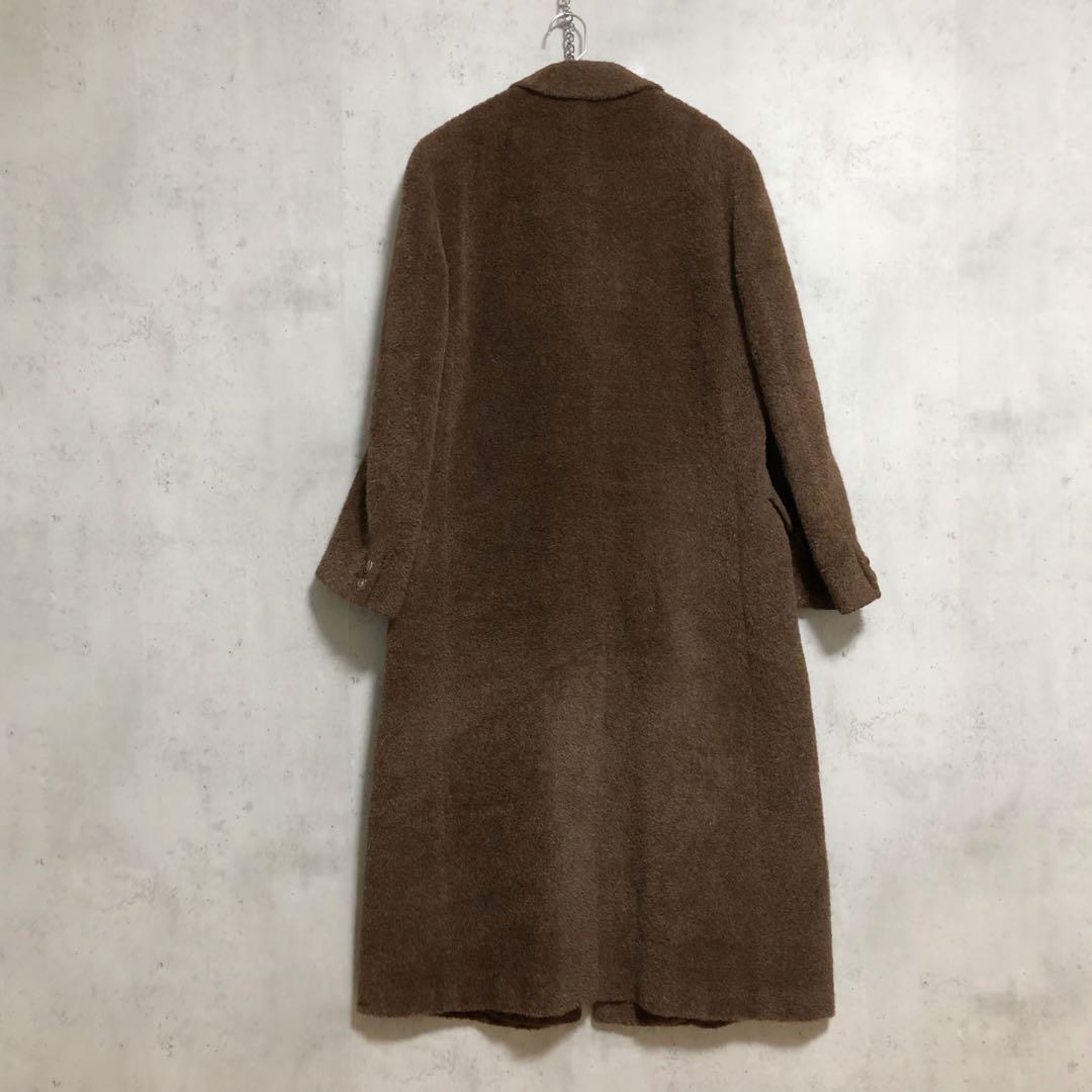 Max Mara マックスマーラ アルパカ ヴァージンウール ロングコート 茶