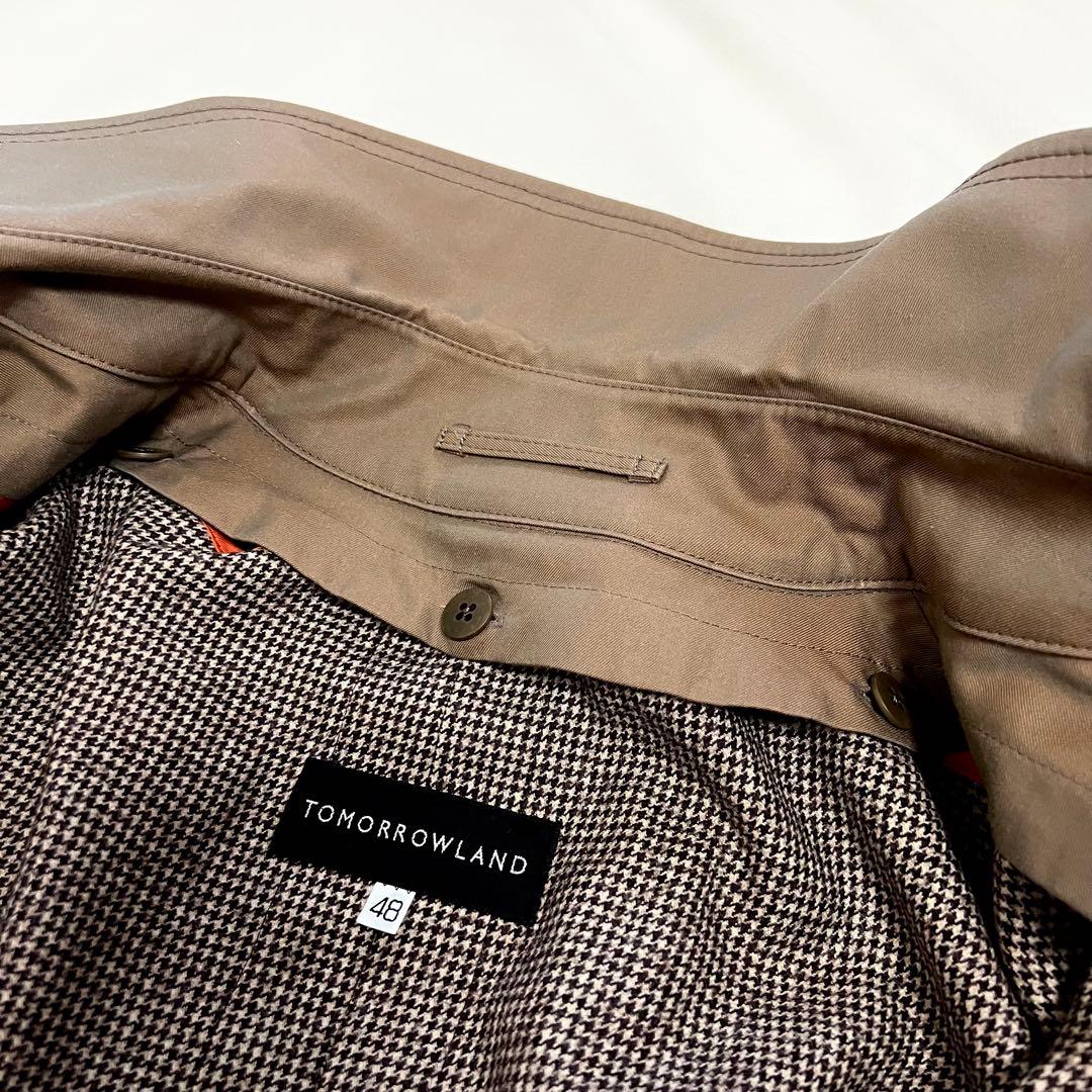 TOMORROWLAND シルク混 トレンチコート 48 光沢感 シルク30%