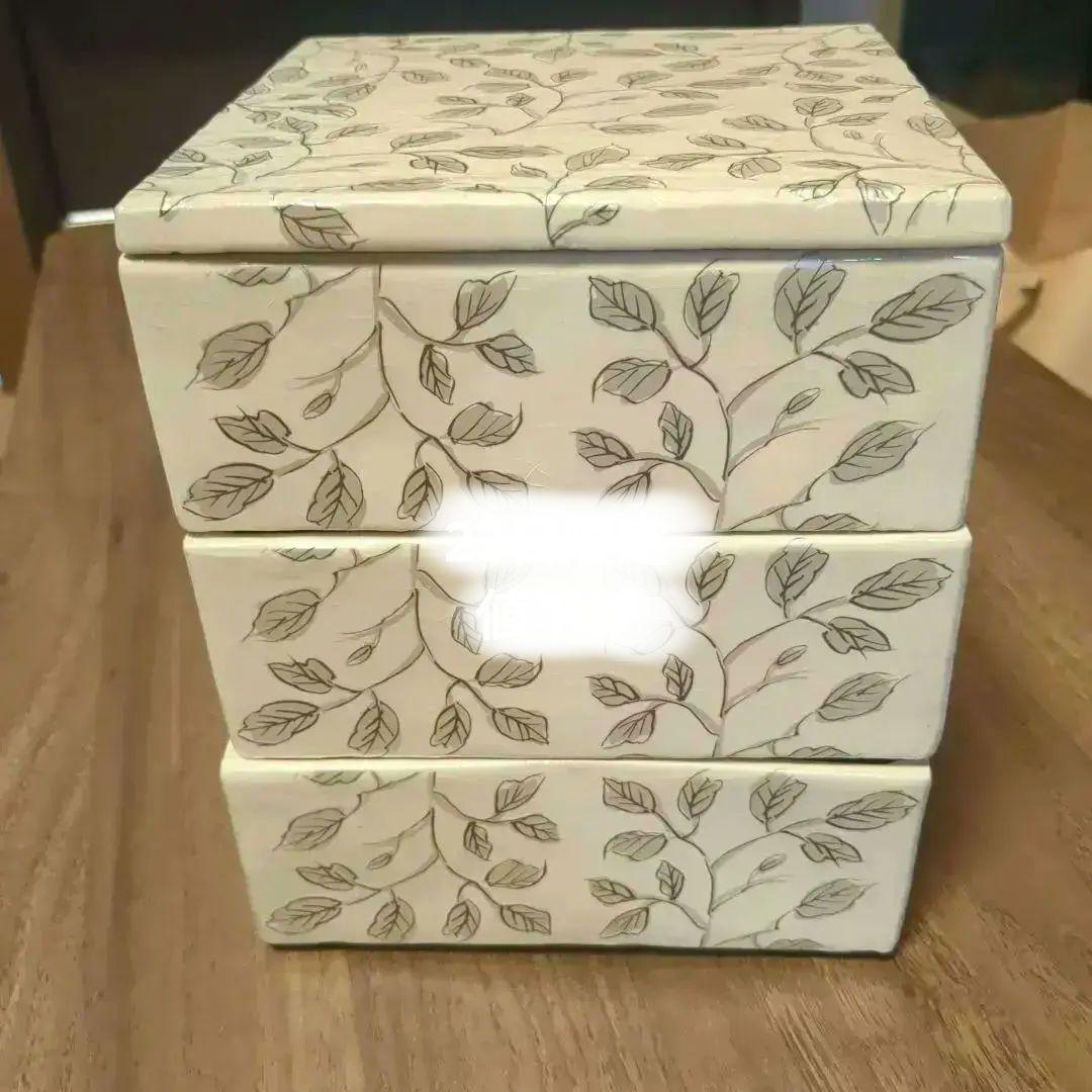 【晴海四方】栗原はるみさん 重箱3段 陶器　蓋物 角小鉢 蓋付き 正方形