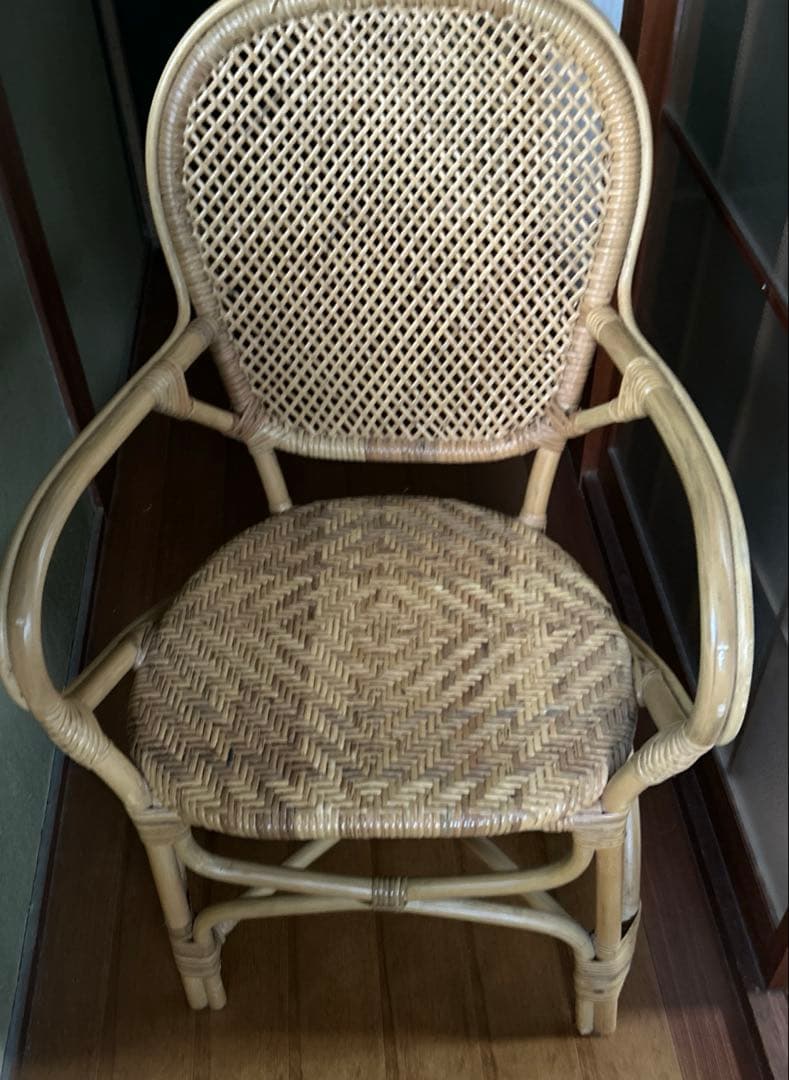籐 ラタンチェア アームチェア 椅子 古家具 古道具 古民家