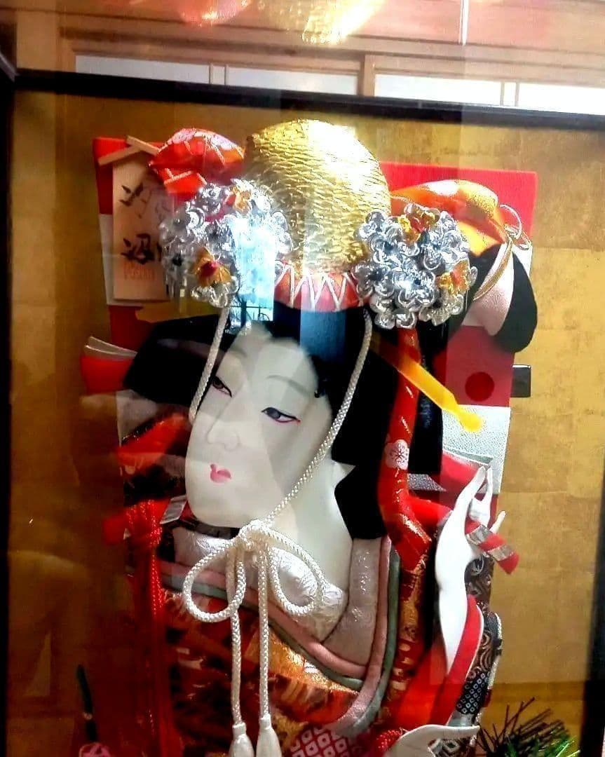 羽子板の飾り人形　破魔弓2点セットお祝いお正月縁起物遊びJAPAN希少大きい迫力