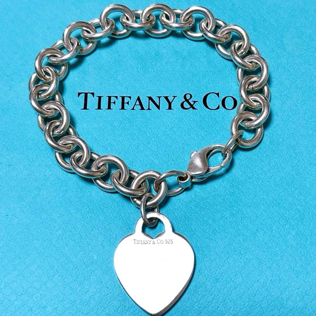 【美品】19.3cm ティファニー ハートタグ ブレスレット SV925