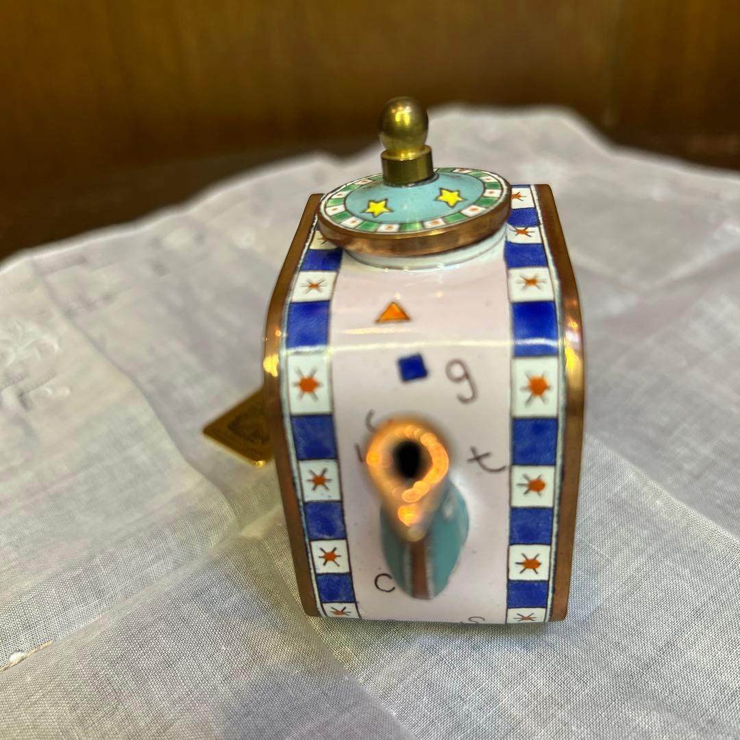 未使用　1996シャルロット ディ ヴィータミニチュアティーポットフクロウと子猫