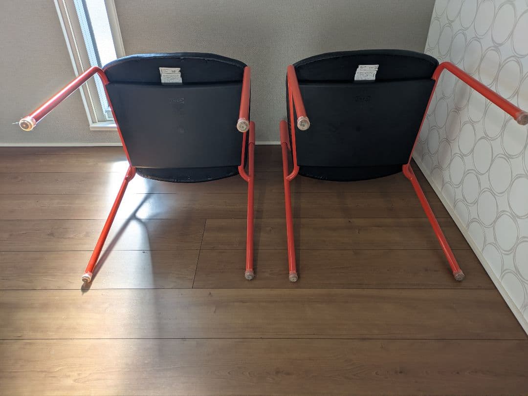 【OLD IKEA】イケア STOLJAN ストルヤン 2脚セット レッド