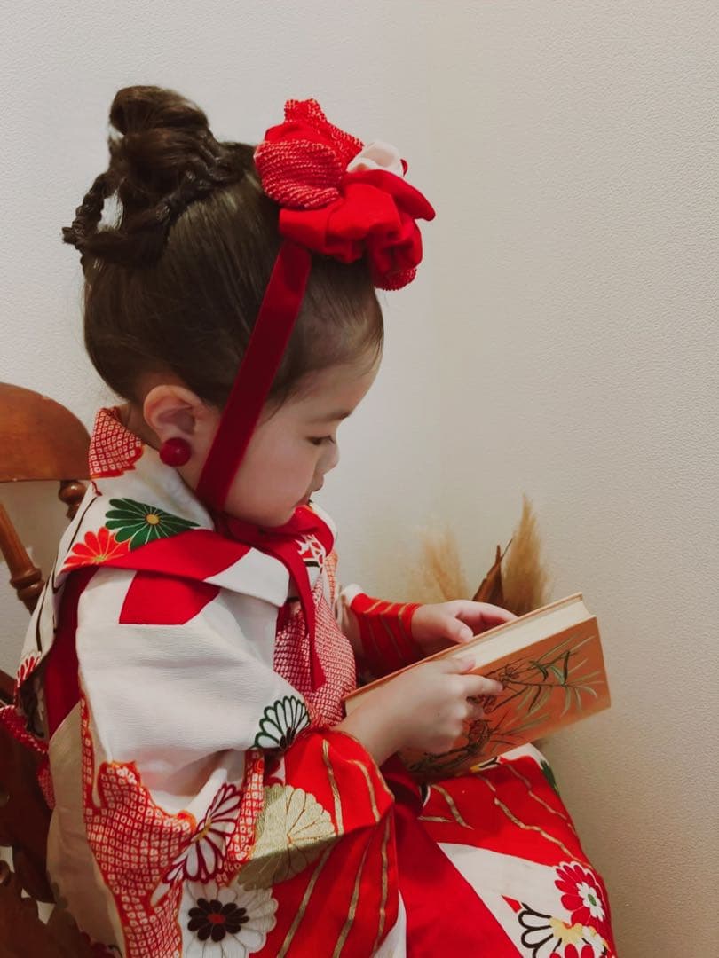 K*様 七五三　七五三髪飾り　ヘッドドレス　着物髪飾り　リメイク髪飾り　026