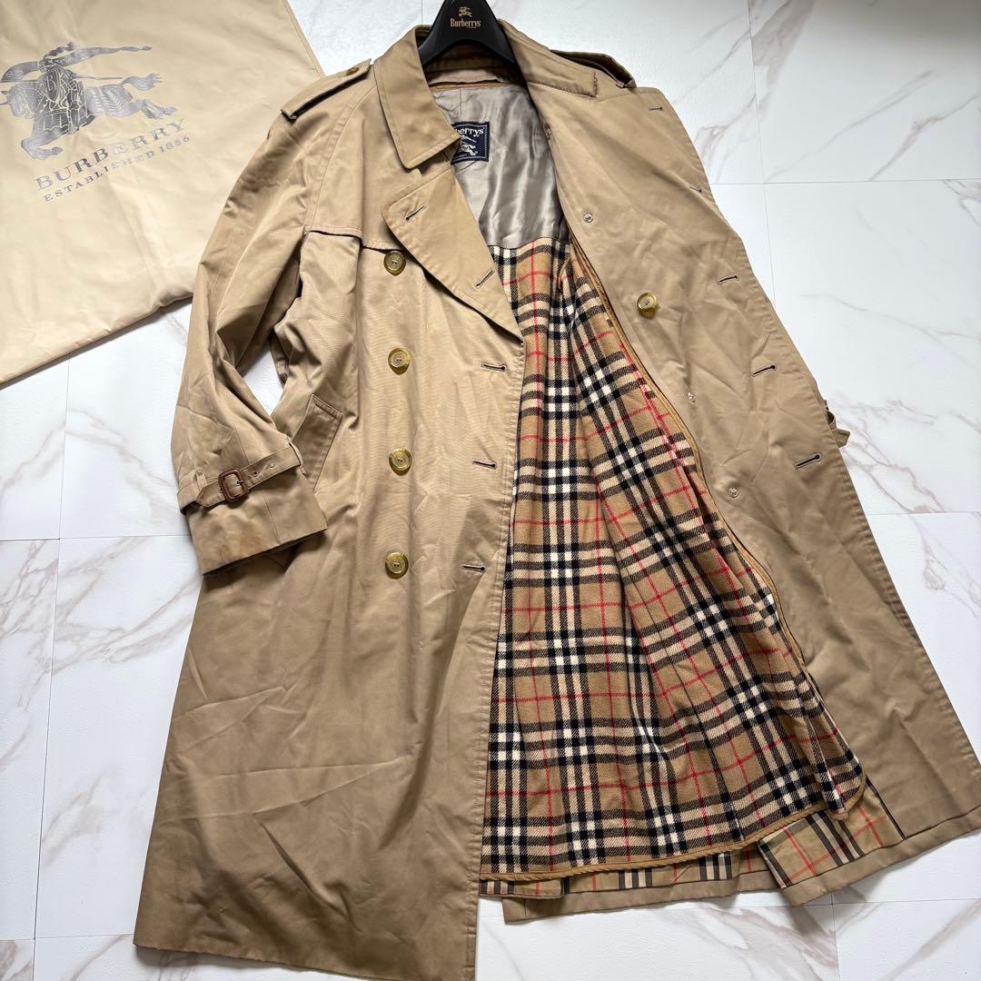 着丈111◆バーバリー ライナー付 トレンチコート ベージュ XL相当