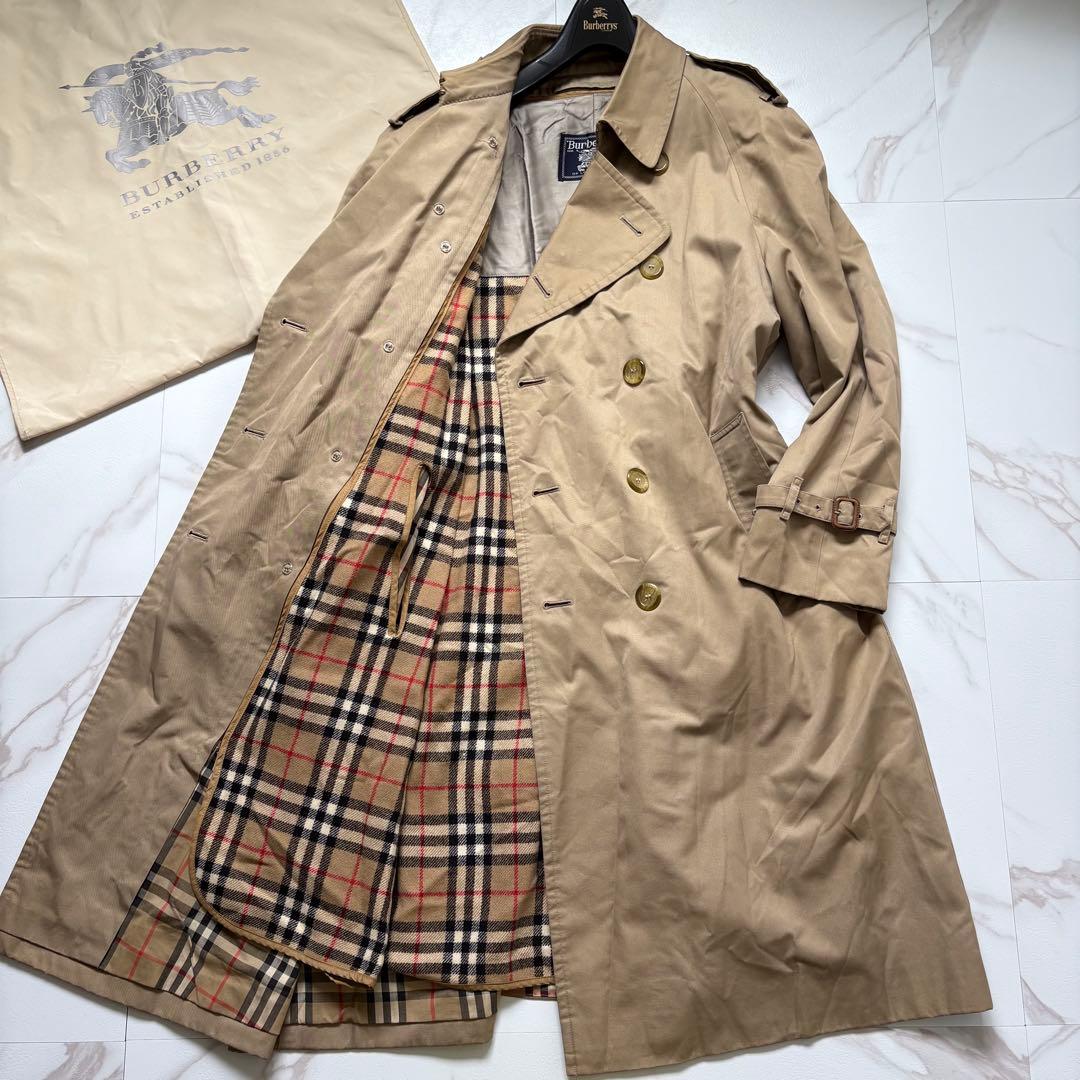 着丈111◆バーバリー ライナー付 トレンチコート ベージュ XL相当