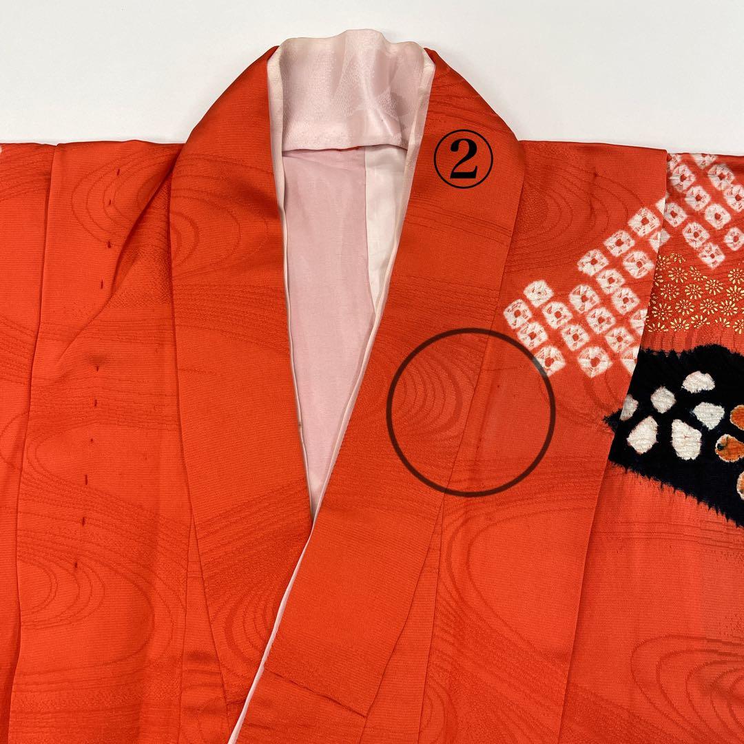 ◎mk-3118　七五三　女の子　着物・帯セット　アンティーク　12-19