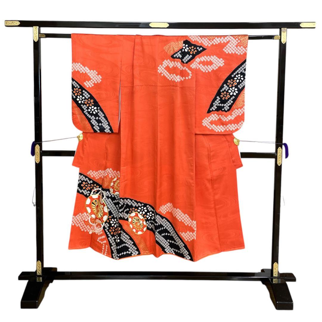 ◎mk-3118　七五三　女の子　着物・帯セット　アンティーク　12-19