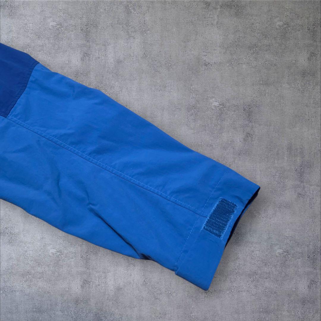 美品 テック系古着Marmotマウンテンパーカー現行ブルーネイビードローコードL