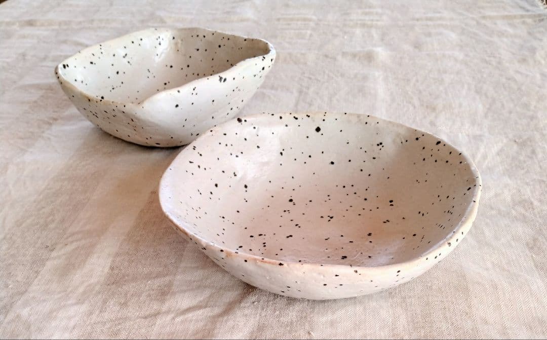 こばやしゆふ／ダルメシアン 器2点セット／皿 ボウル