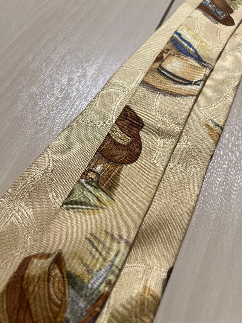 ラルフローレン　ビンテージネクタイ　風景　ハット　犬　恋人　ユーロ　夕暮れ