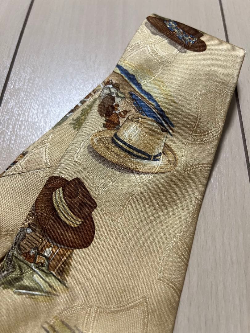 ラルフローレン　ビンテージネクタイ　風景　ハット　犬　恋人　ユーロ　夕暮れ