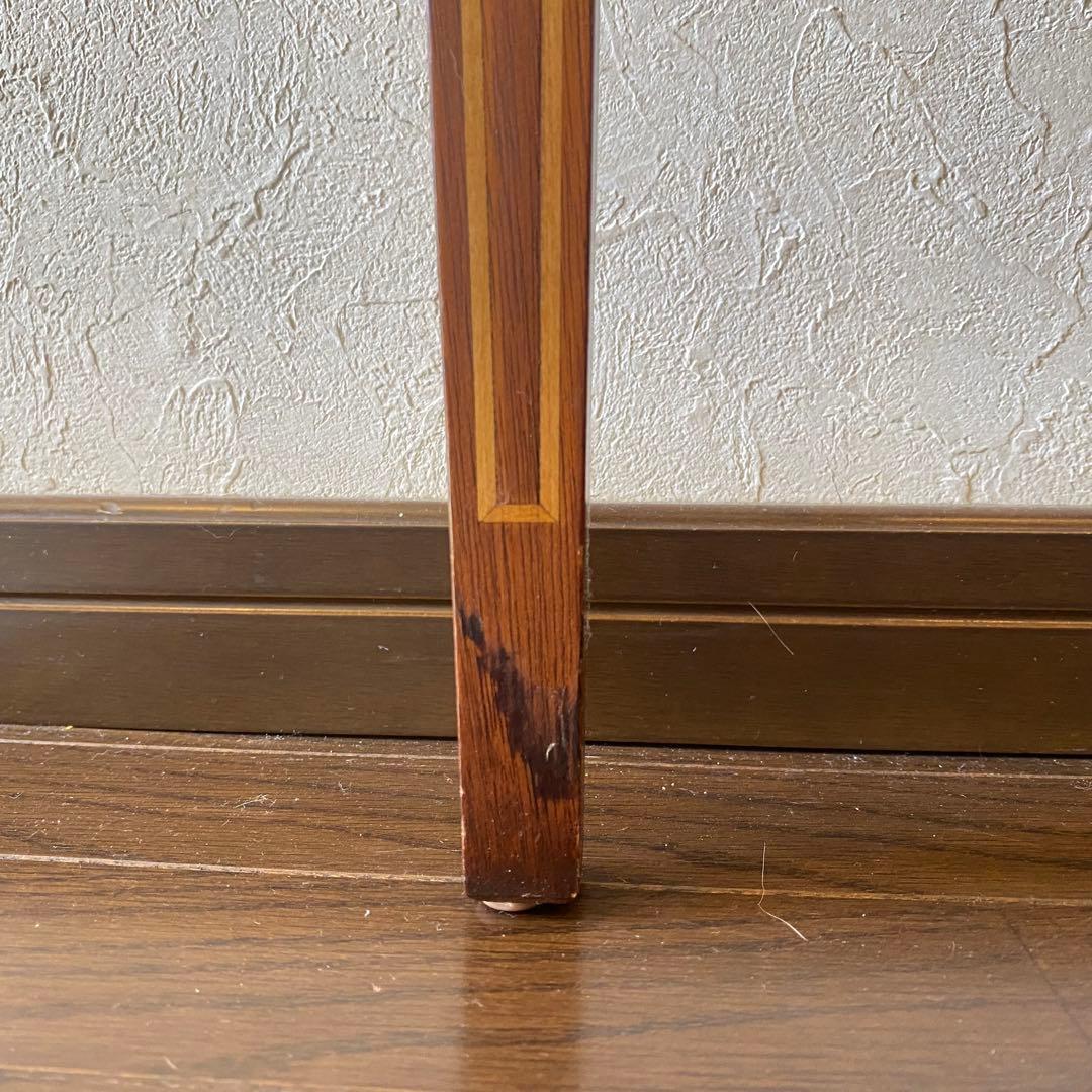 マホガニー材　コンソールテーブル 象嵌細工付き　アンティーク