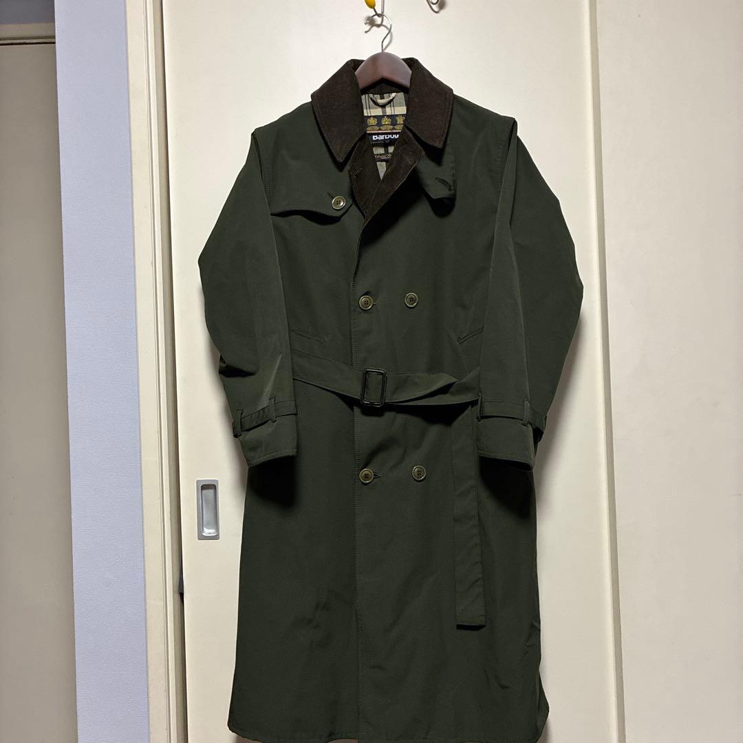 【美品】Barbour バブアー 2LAYER トレンチコート オリーブ 38