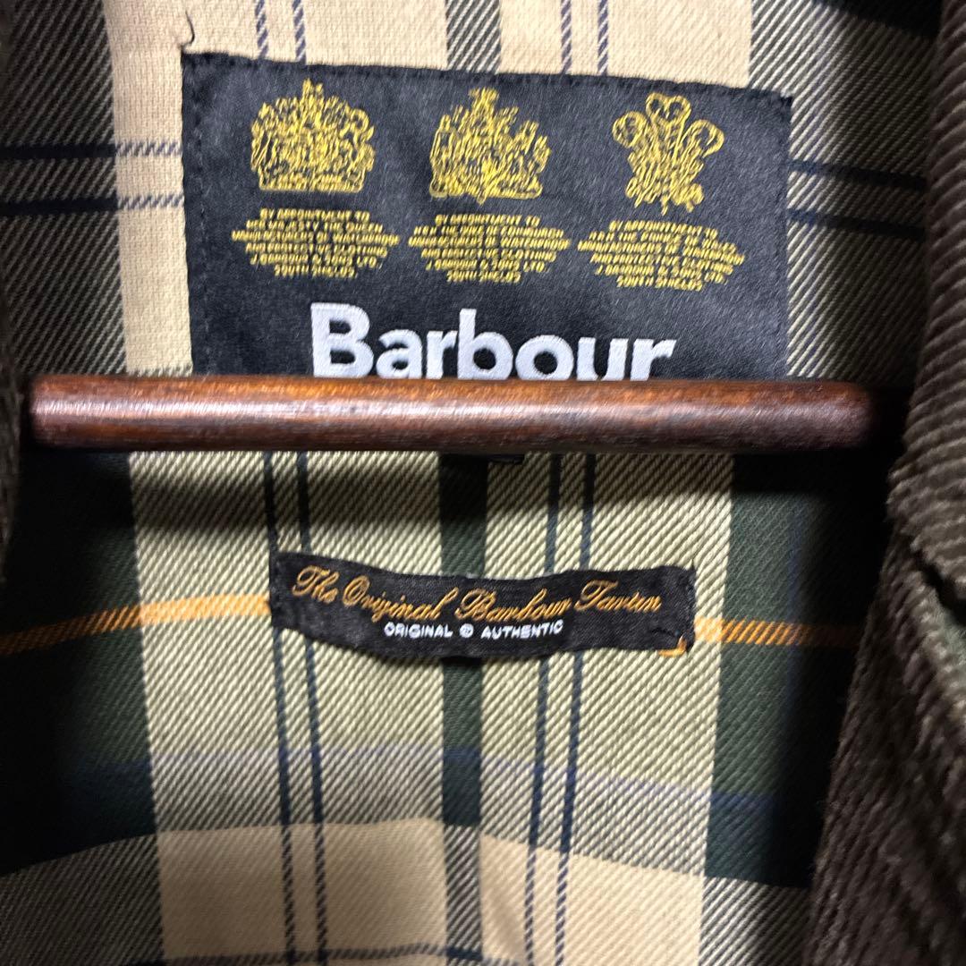 【美品】Barbour バブアー 2LAYER トレンチコート オリーブ 38