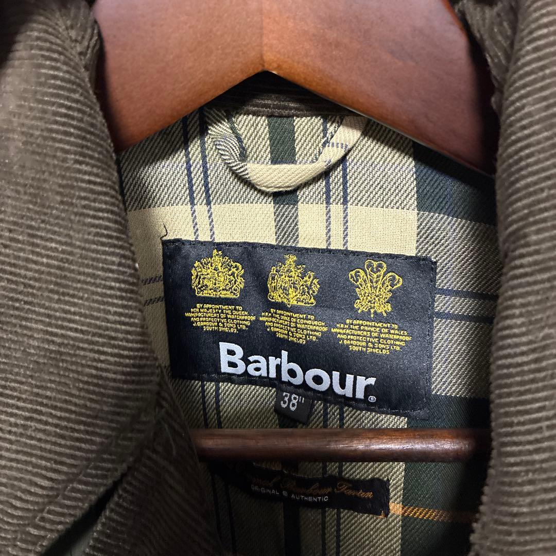 【美品】Barbour バブアー 2LAYER トレンチコート オリーブ 38