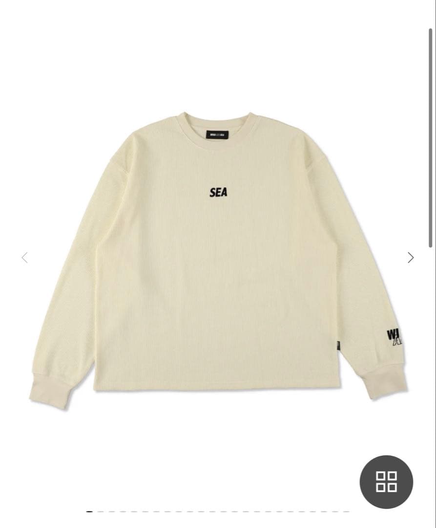 WIND AND SEA SEAロゴ長袖カットソー　Waffleワッフル L