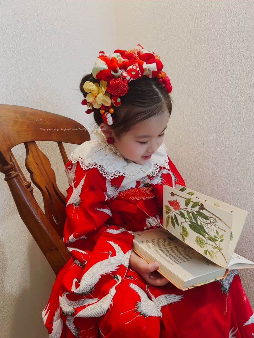 h*r様 七五三　七五三髪飾り　ヘッドドレス　着物髪飾り　リメイク髪飾り　029