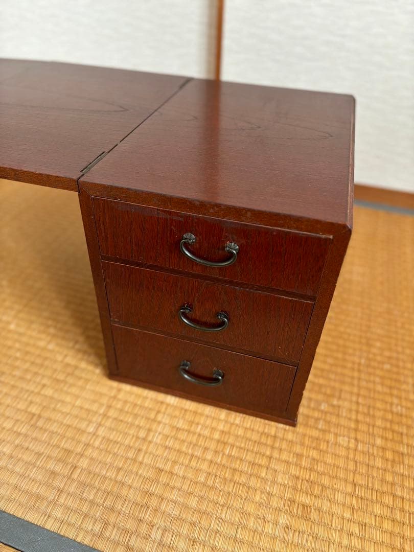[昭和レトロ]折り畳み 文机 テーブル 座卓 家具 アンティーク 骨董 古道具