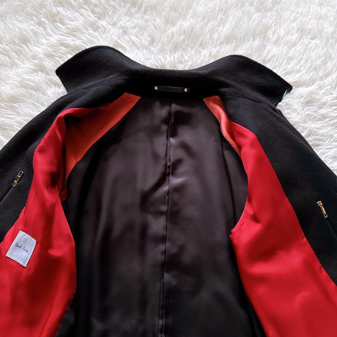 【Paul Smith】カシミヤ100% ステンカラーコート 黒 M 現行タグ