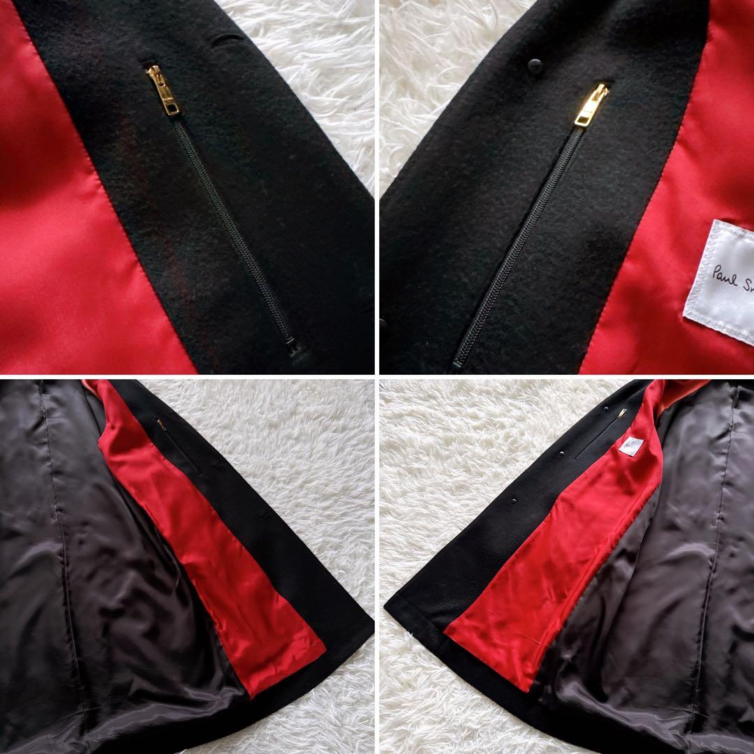 【Paul Smith】カシミヤ100% ステンカラーコート 黒 M 現行タグ