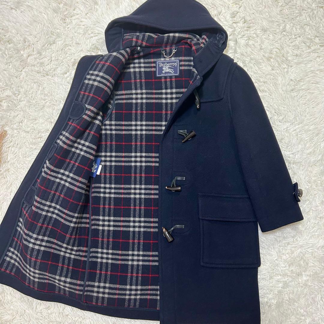 BURBERRY バーバリー　ダッフルコート　ノバチェック　ネイビーフリーサイズ