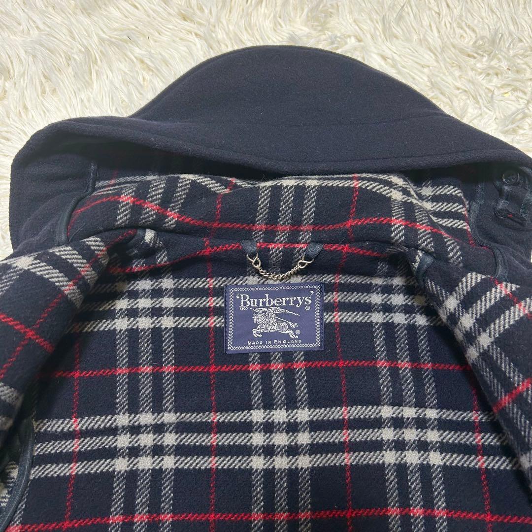 BURBERRY バーバリー　ダッフルコート　ノバチェック　ネイビーフリーサイズ