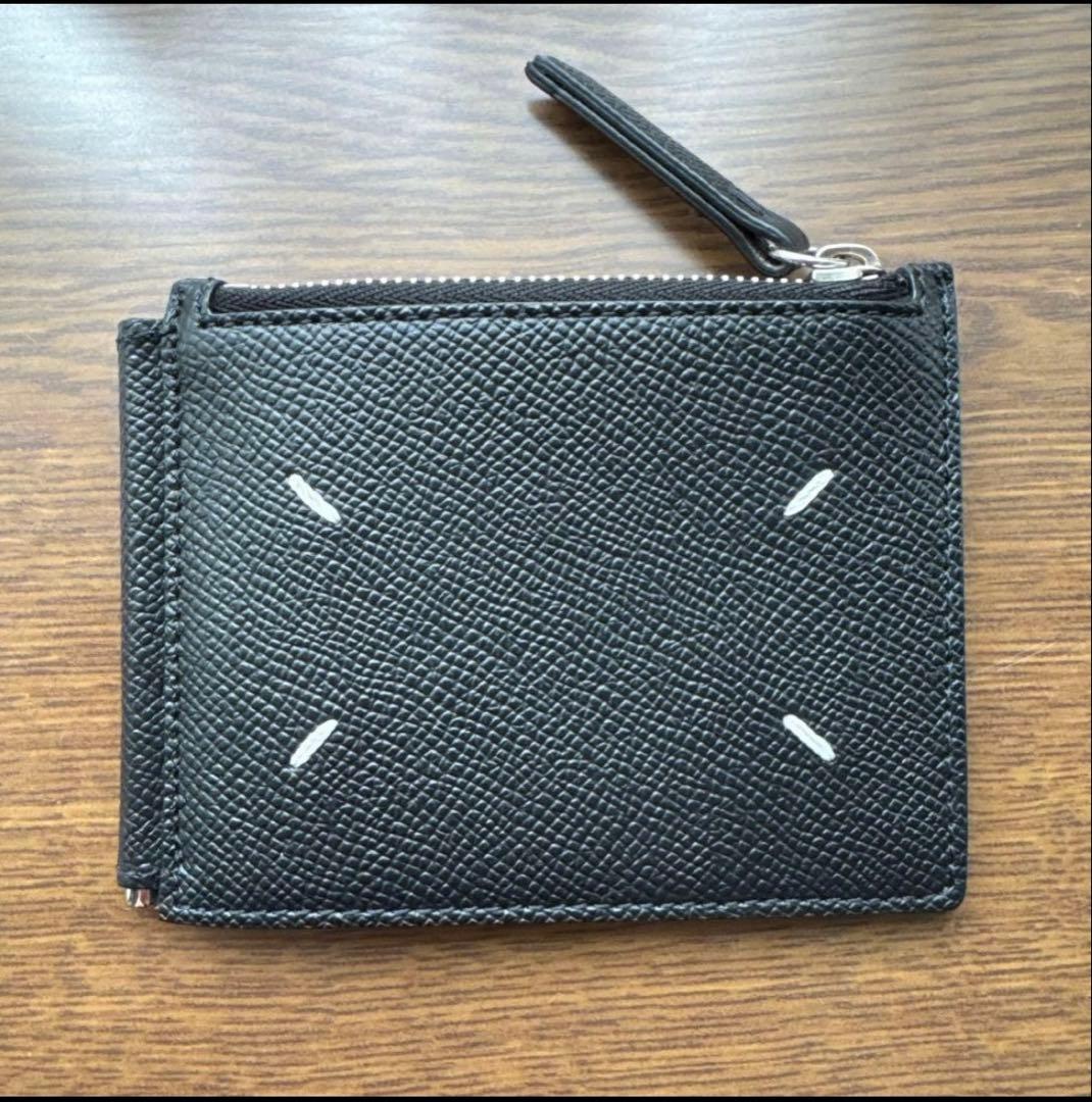 ブラック マネークリップ ジッパー付き