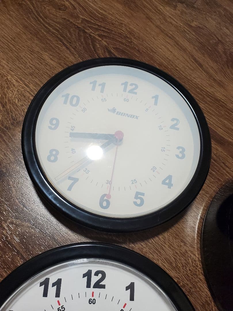 ダルトン(Dulton) ダブルフェイス ウォール クロック ブラック