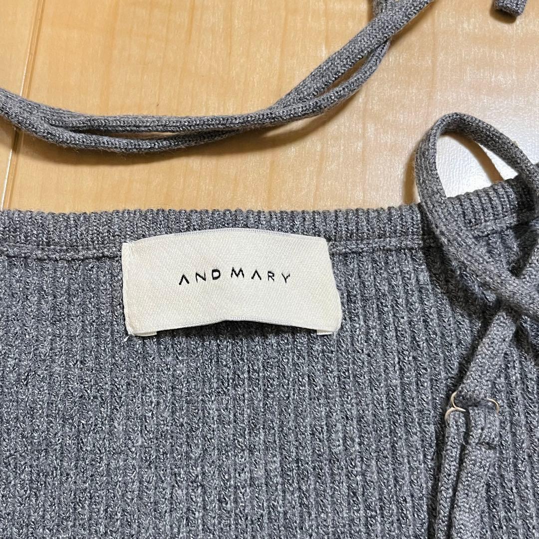 andmary　アンドマリー Sharon ribbon tops　gray