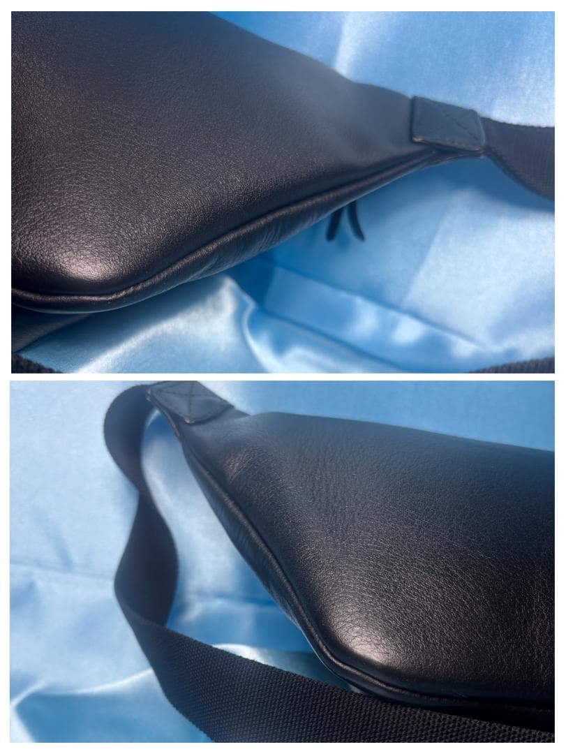 【極美品】BALENCIAGA ボディバッグ ウエストポーチ レザー ブラック