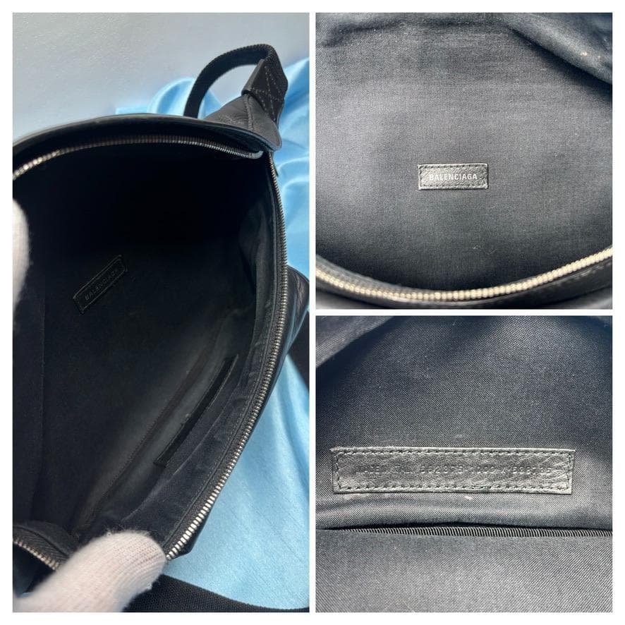 【極美品】BALENCIAGA ボディバッグ ウエストポーチ レザー ブラック