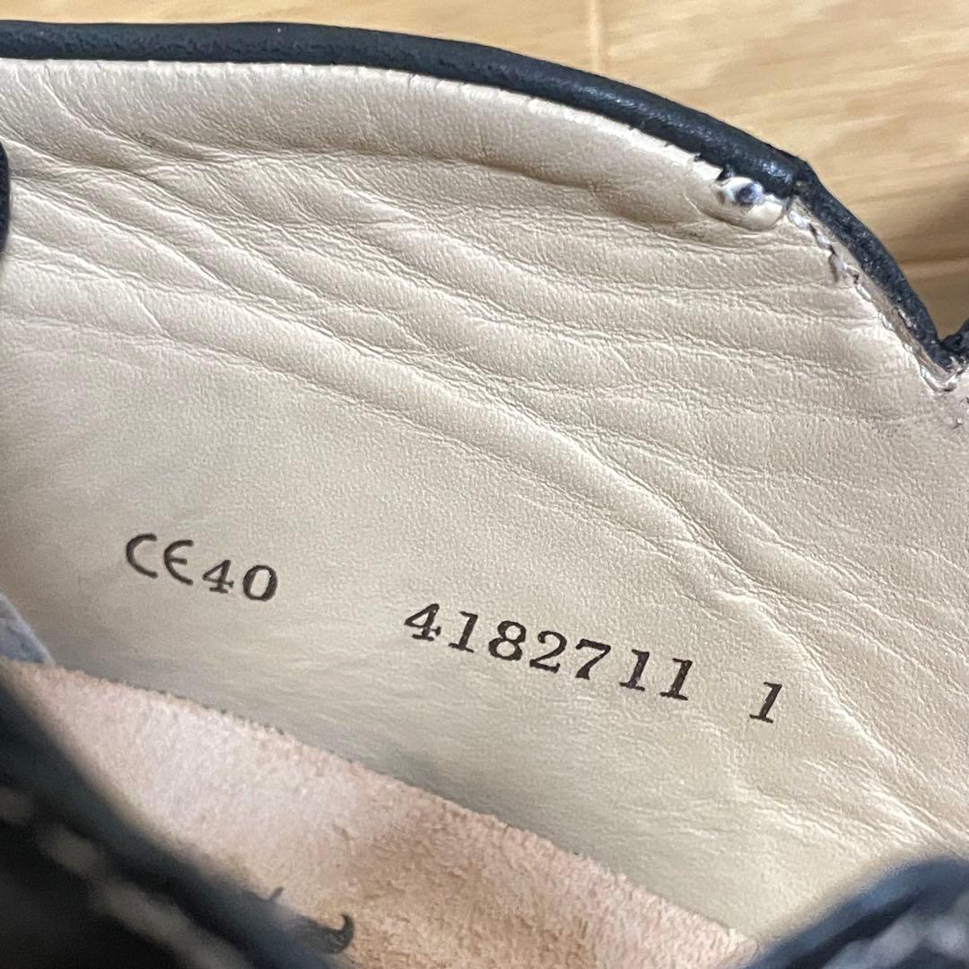 未使用に近い フィンコンフォート レザーシューズ ストラップ ブラック ドイツ製