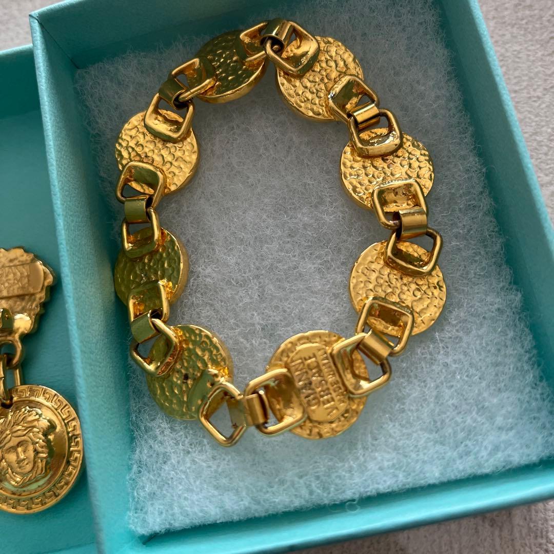 VERSACE ヴェルサーチ メデューサ ブレスレット＆イヤリング セット 金