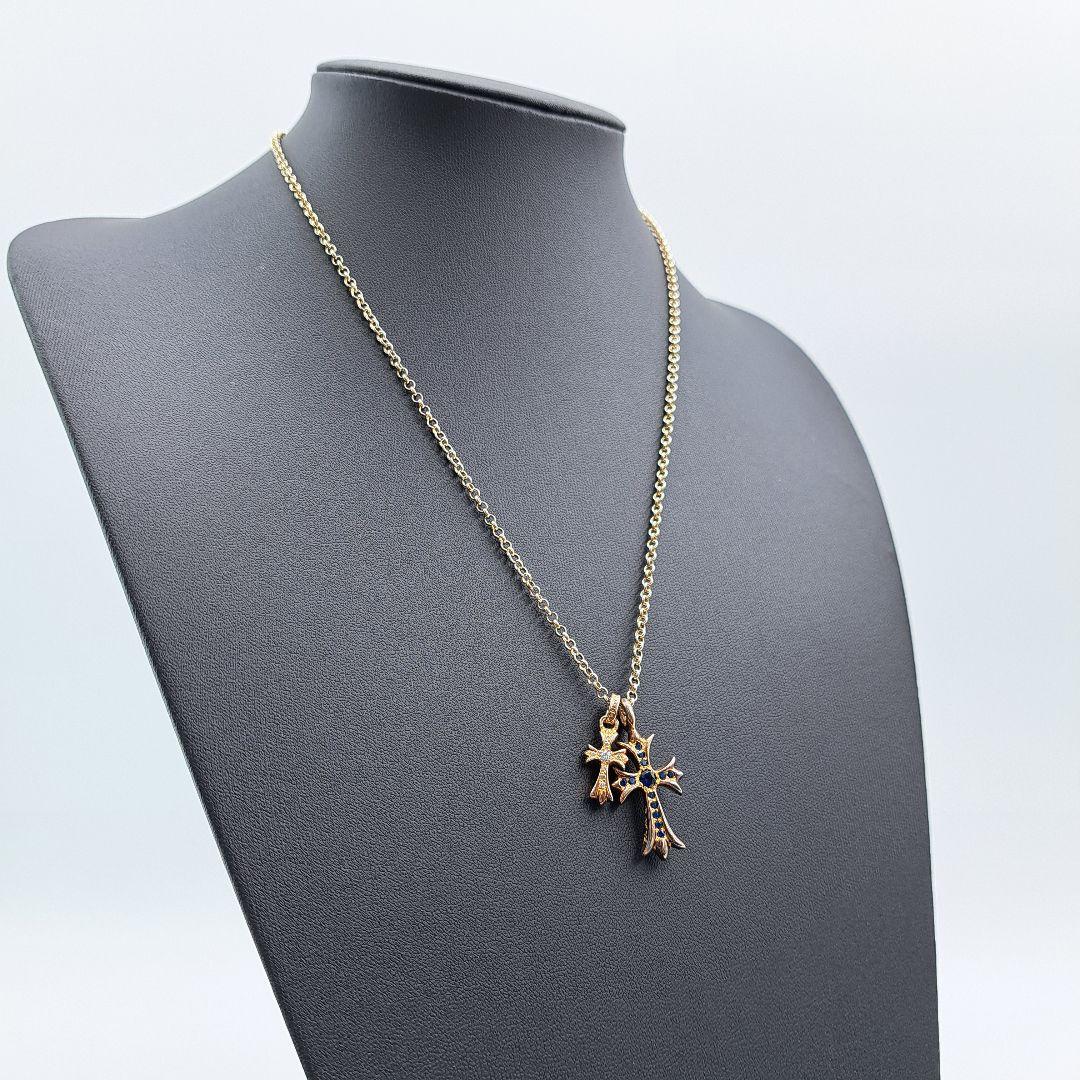 ネックレス　ダブルフェイス　ダブルクロス　925　SV