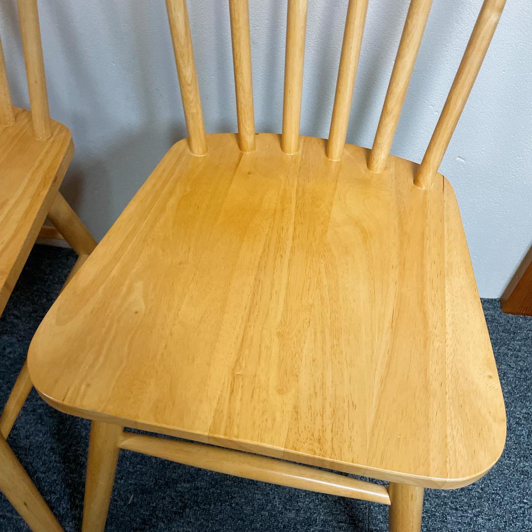 極美品　三栄コーポレーション ウィンザーチェア 3脚セット ナチュラル