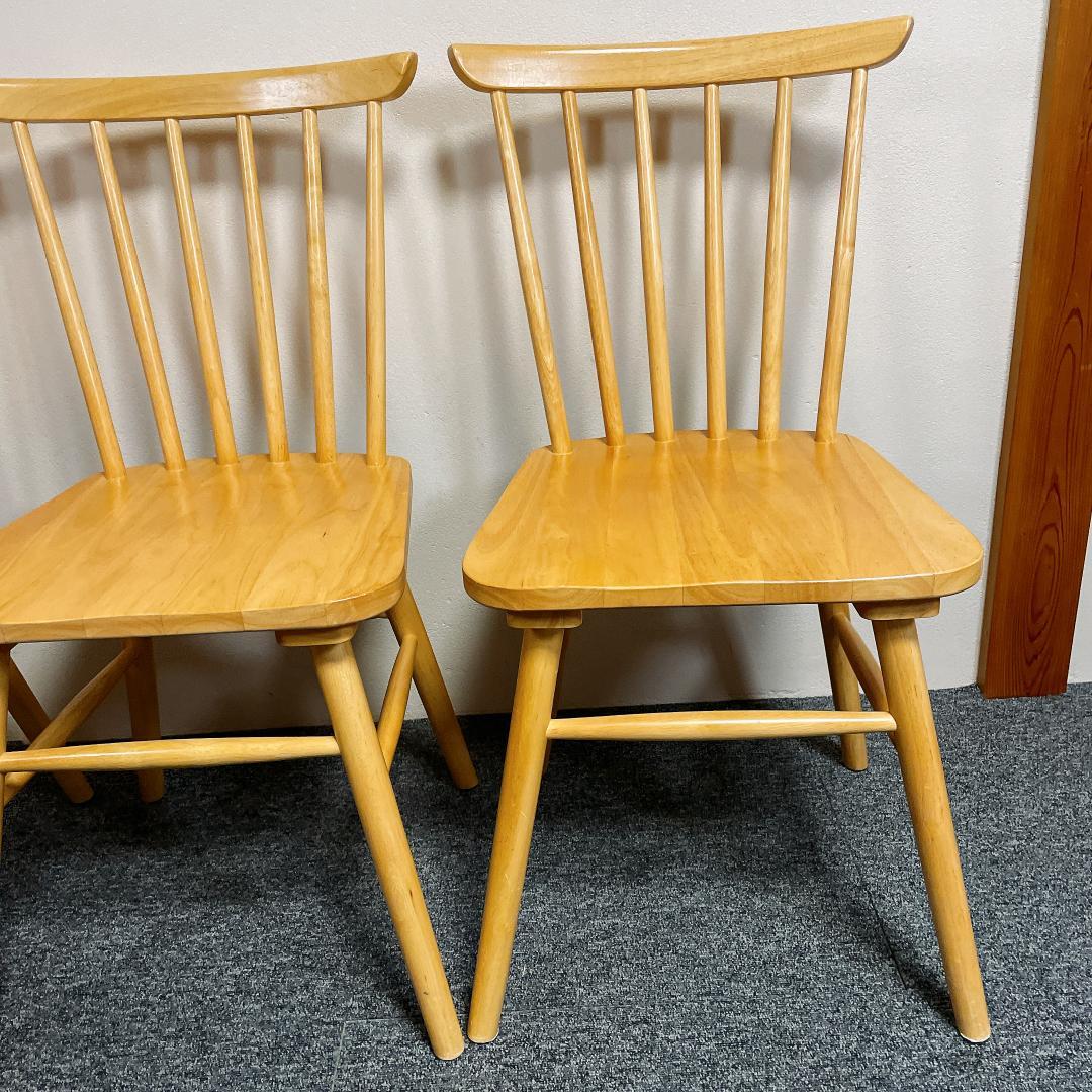 極美品　三栄コーポレーション ウィンザーチェア 3脚セット ナチュラル