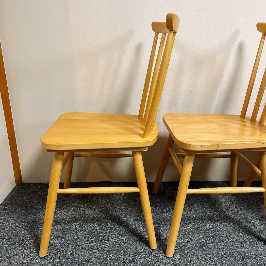 極美品　三栄コーポレーション ウィンザーチェア 3脚セット ナチュラル