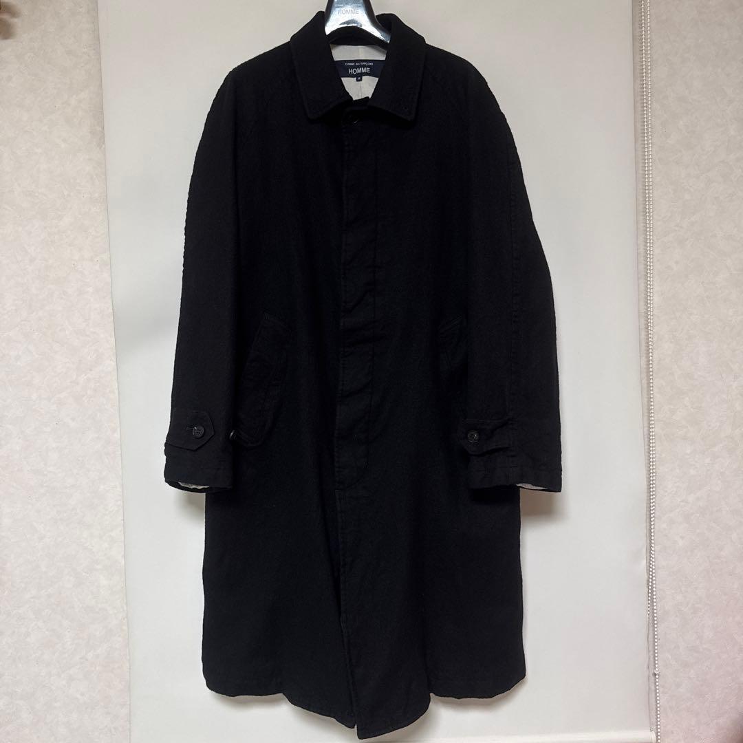 COMME des GARCONS HOMME ウールサージ 製品縮絨コート S