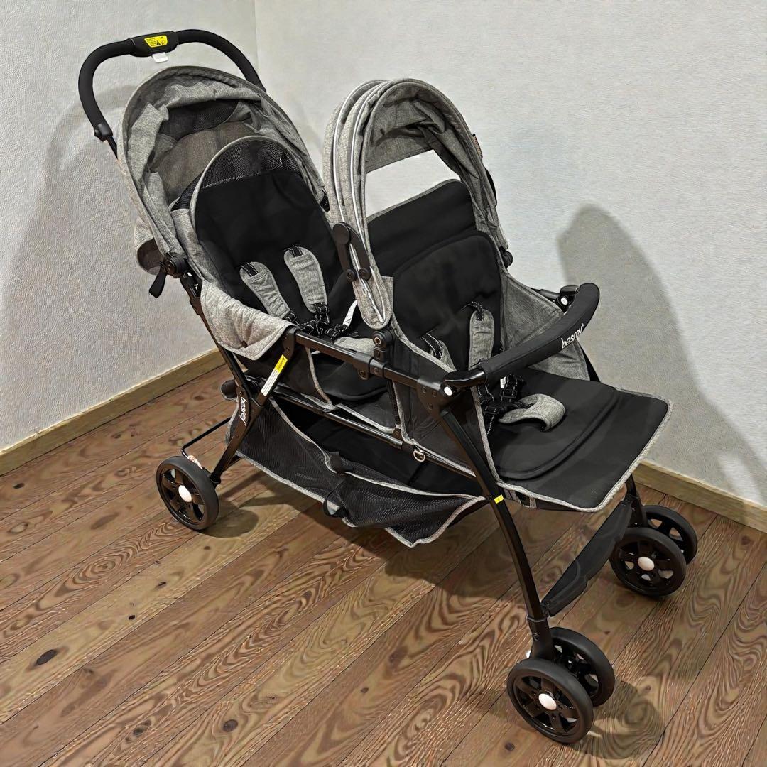 美品❤️besrey ダブルベビーカー 前後2人乗り 年子 双子 軽量タイプ✨