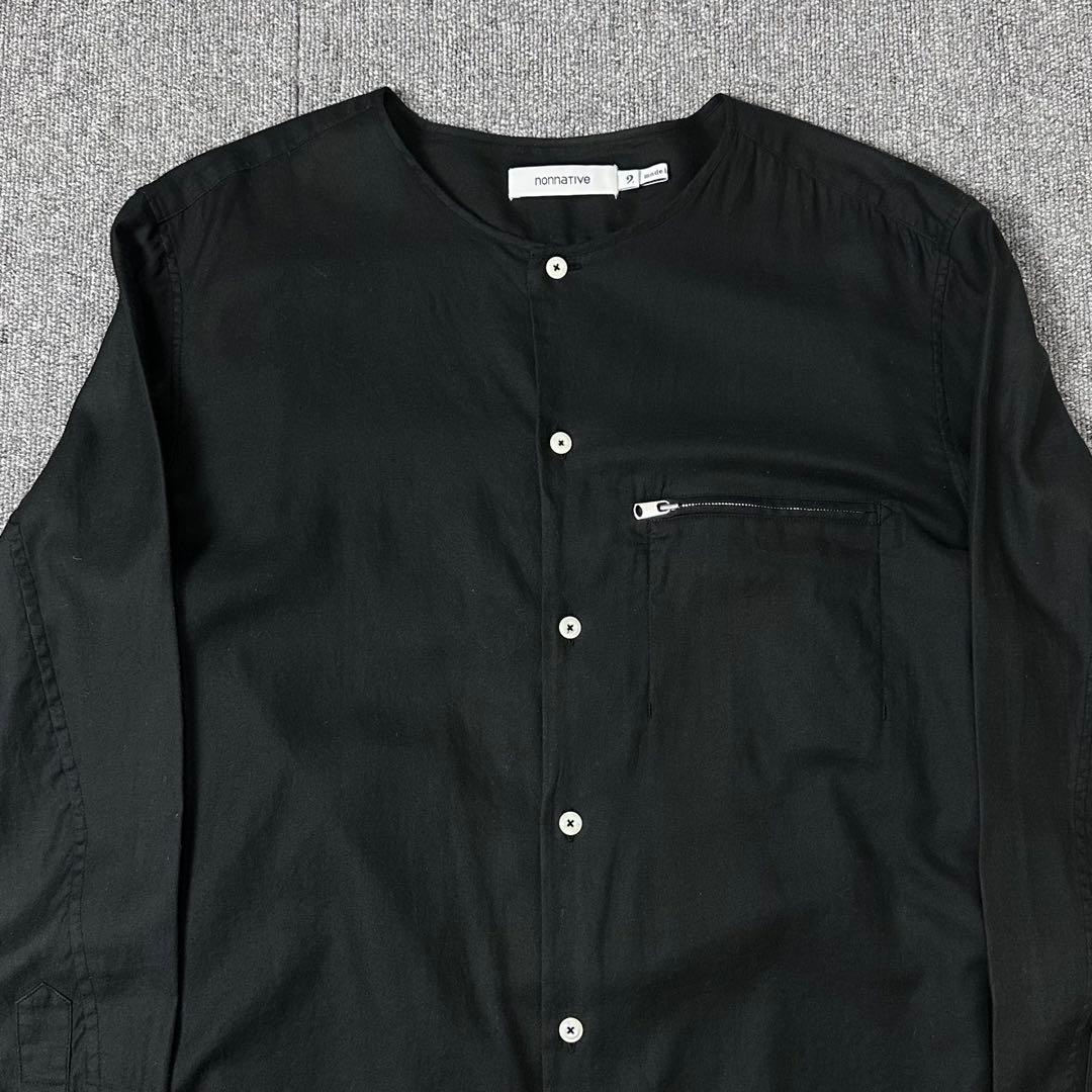 nonnative ノーカラーシャツ ブラック 黒 ノンネイティブ