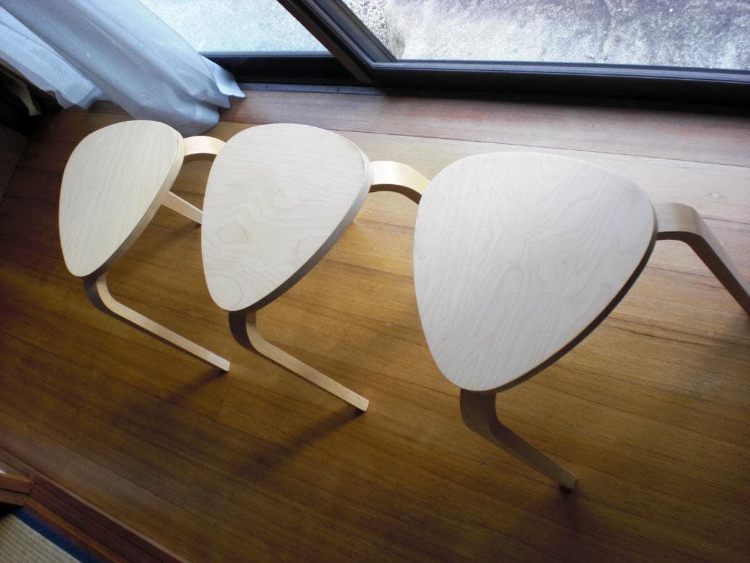 □□ ikea kyrre シルレ スツール 椅子 棚 3脚セット □□